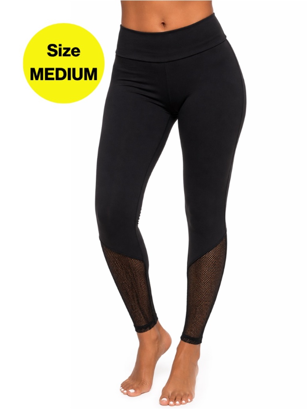 2/for $20 🖤 SEXY Mesh Bozzolo Black High-Rise Sheer Leggings (Women’s Medium)
